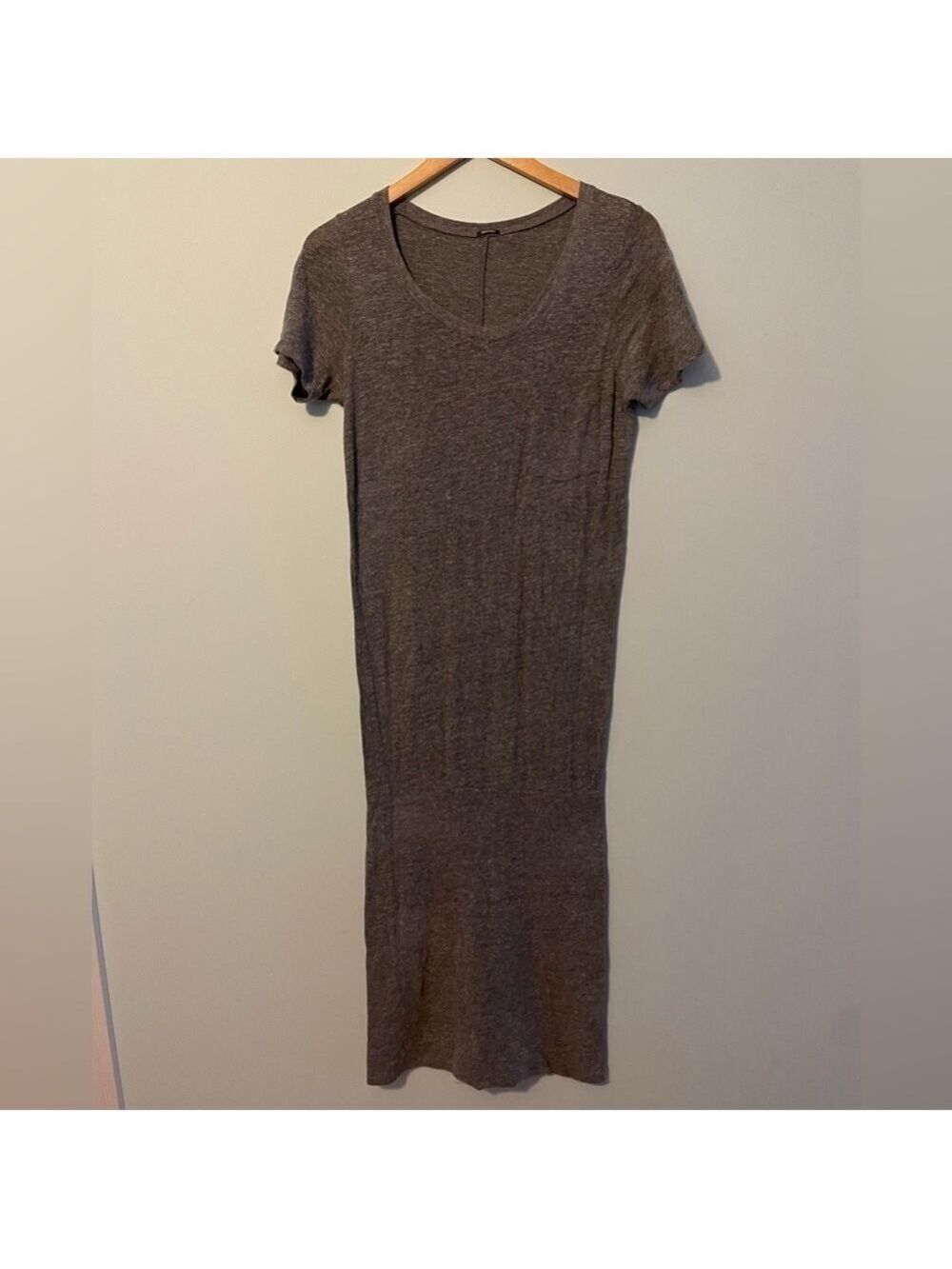 Monrow Revolve T Shirt Dress Grey Small